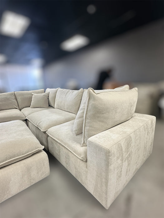 Sereen Modular Sectional (Cream) – 5 Piece Layout - One & Only Furniture