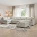 Thomasville Tisdale Modular Sectional 6-piece Taupe with Storage Ottoman - One & Only Furniture