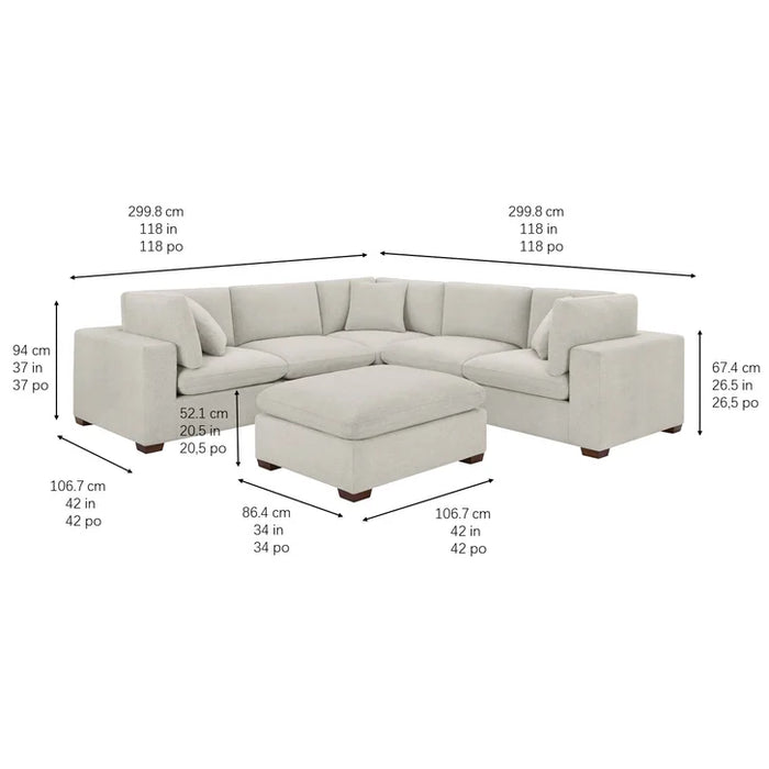 Lowell 6-piece Modular Sectional - One & Only Furniture