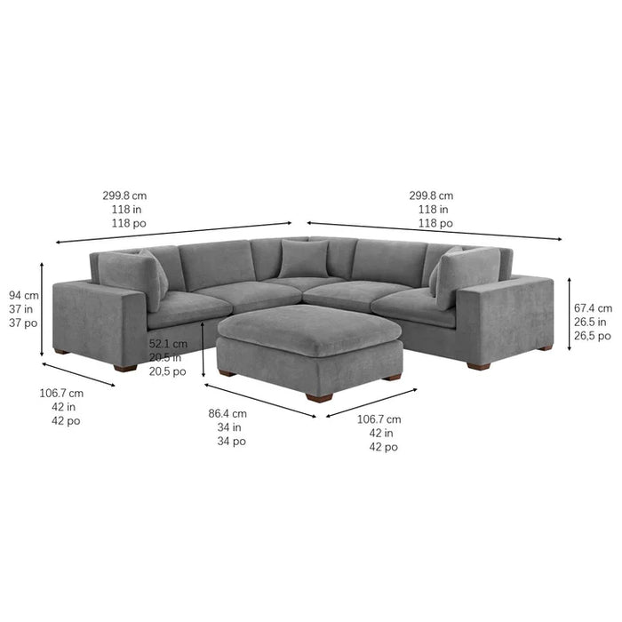 Thomasville Lowell 6-piece Modular Sectional - One & Only Furniture