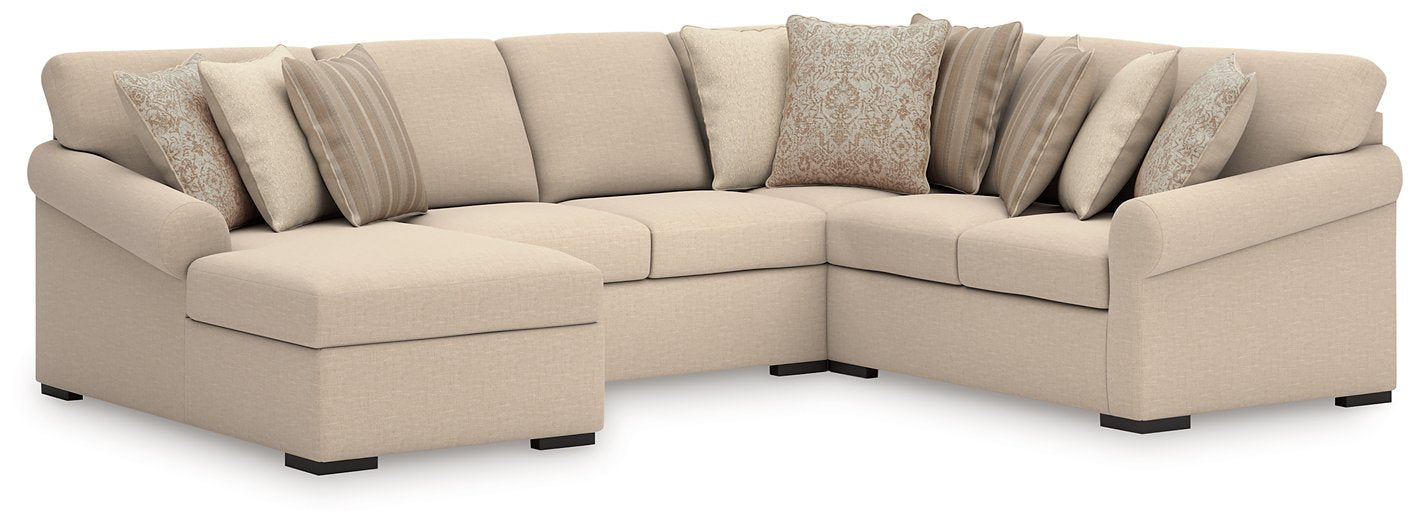 LadyMae Sectional with Chaise - One & Only Furniture
