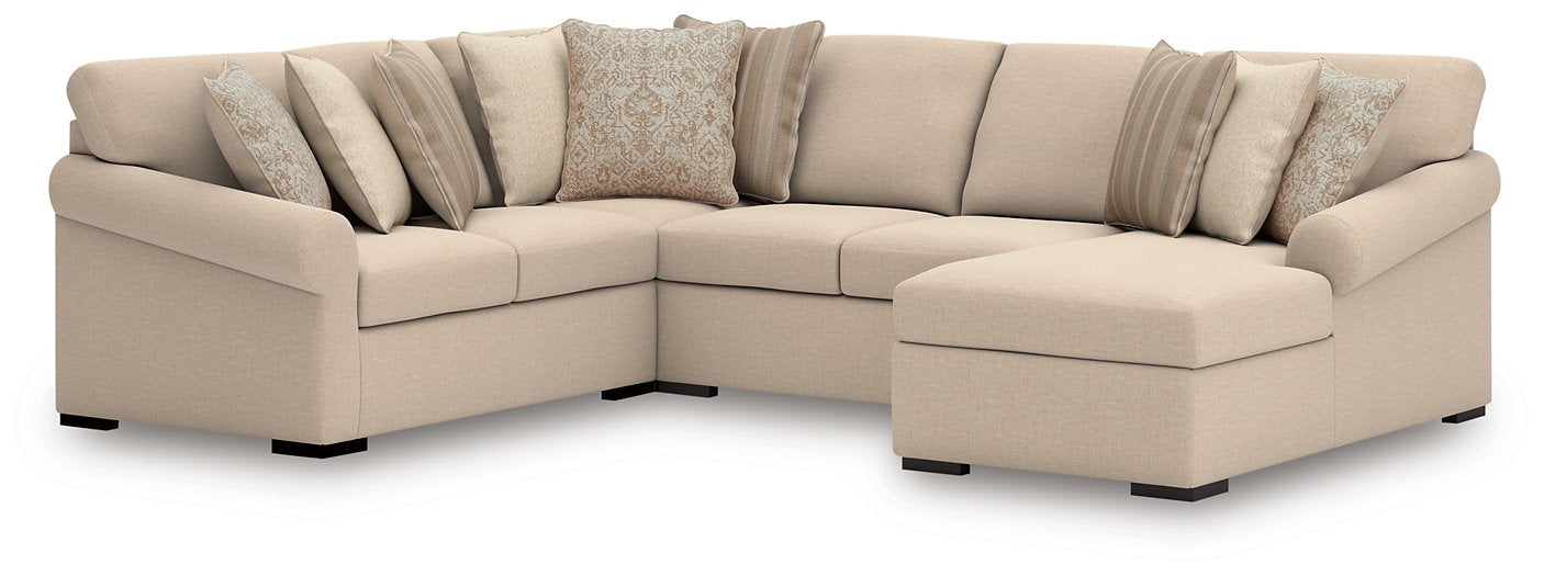 LadyMae Sectional with Chaise - One & Only Furniture