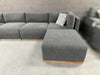 Henredon Murphy Fabric Modular Sectional with Ottoman, Gray - One & Only Furniture