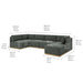 Henredon Murphy Fabric Modular Sectional with Ottoman, Gray - One & Only Furniture