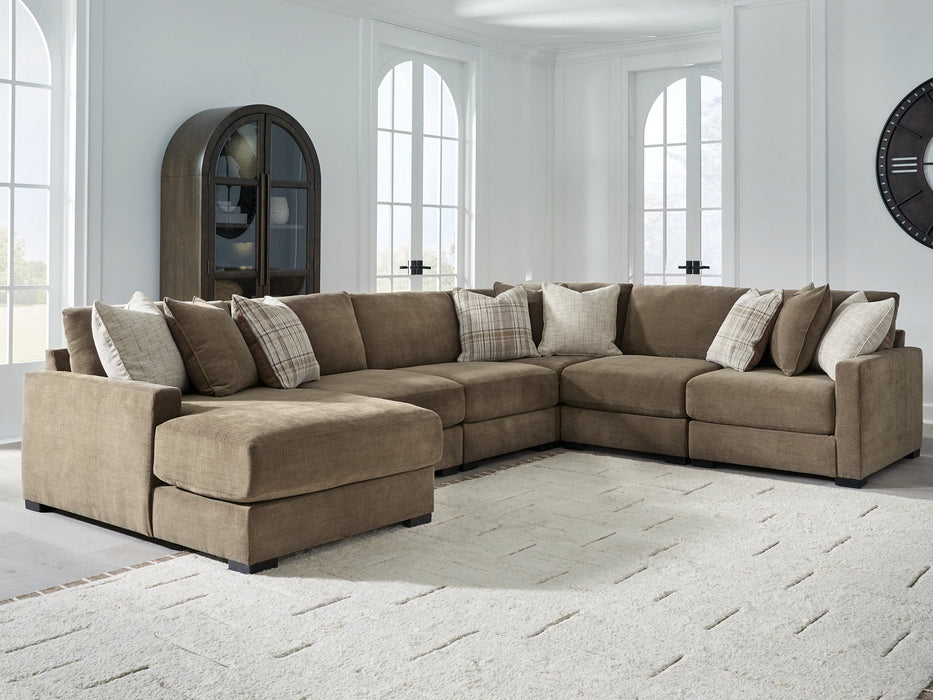 Camellia-Court Sectional with Chaise - One & Only Furniture
