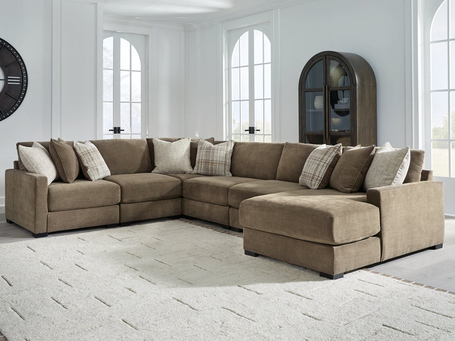 Camellia-Court Sectional with Chaise - One & Only Furniture