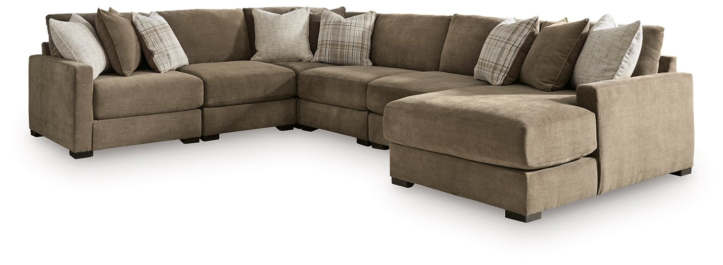 Camellia-Court Sectional with Chaise - One & Only Furniture