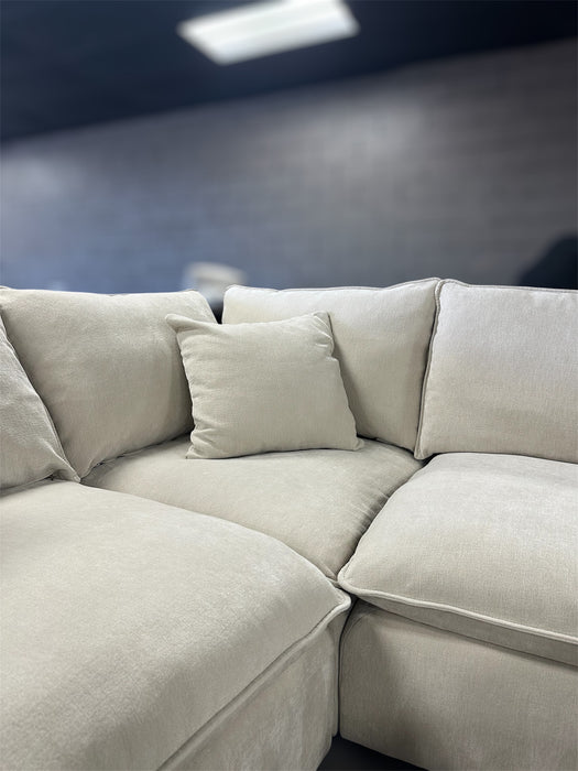 Sereen Modular Sectional (Cream) – 5 Piece Layout - One & Only Furniture