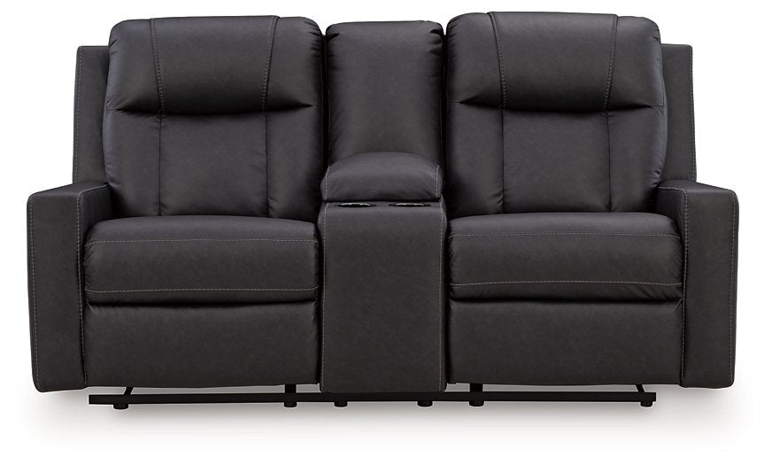 Mackmenville Reclining Loveseat with Console - One & Only Furniture