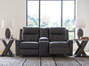 Mackmenville Reclining Loveseat with Console - One & Only Furniture