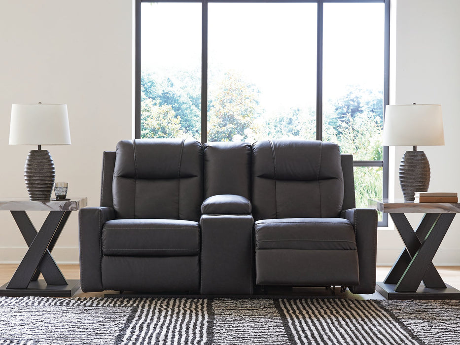 Mackmenville Reclining Loveseat with Console - One & Only Furniture