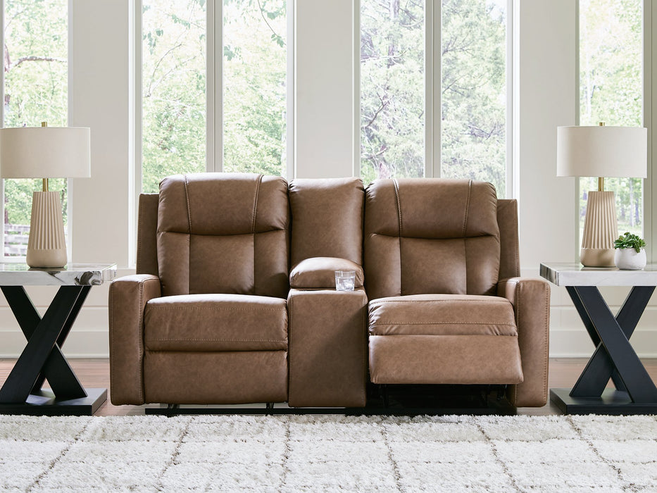 Mackmenville Reclining Loveseat with Console - One & Only Furniture
