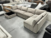 Thomasville Tisdale Modular Sectional 6-piece Taupe with Storage Ottoman - One & Only Furniture
