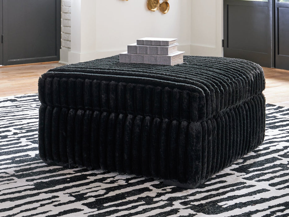 Midnight-Madness Oversized Accent Ottoman - One & Only Furniture