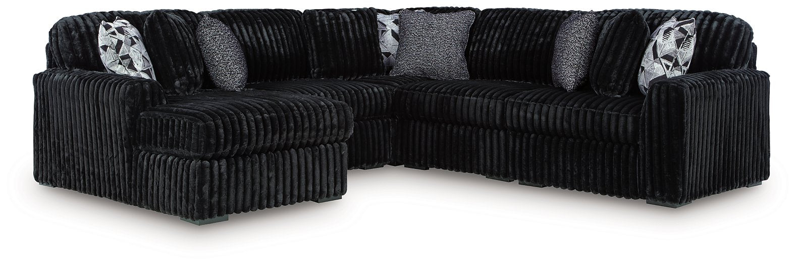 Midnight-Madness Sectional with Chaise - One & Only Furniture