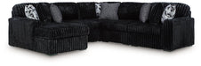 Midnight-Madness Sectional with Chaise - One & Only Furniture