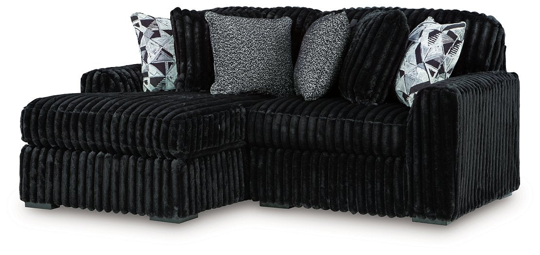 Midnight-Madness Sectional with Chaise - One & Only Furniture