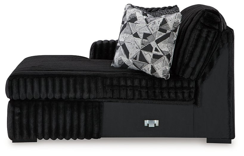 Midnight-Madness Sectional with Chaise - One & Only Furniture