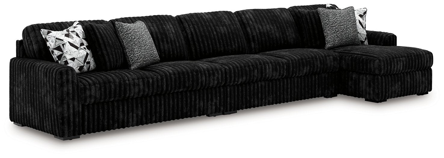 Midnight-Madness Sectional with Chaise - One & Only Furniture