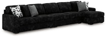 Midnight-Madness Sectional with Chaise - One & Only Furniture