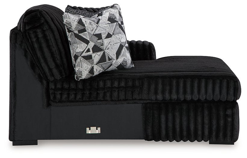 Midnight-Madness Sectional with Chaise - One & Only Furniture