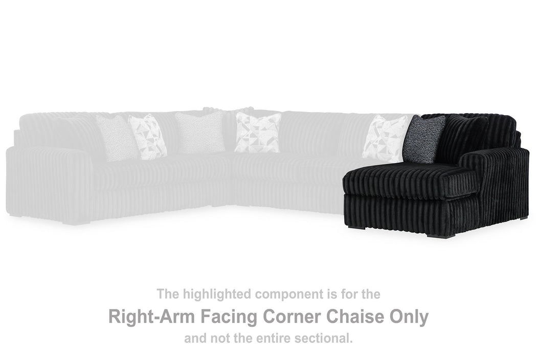 Midnight-Madness Sectional with Chaise - One & Only Furniture