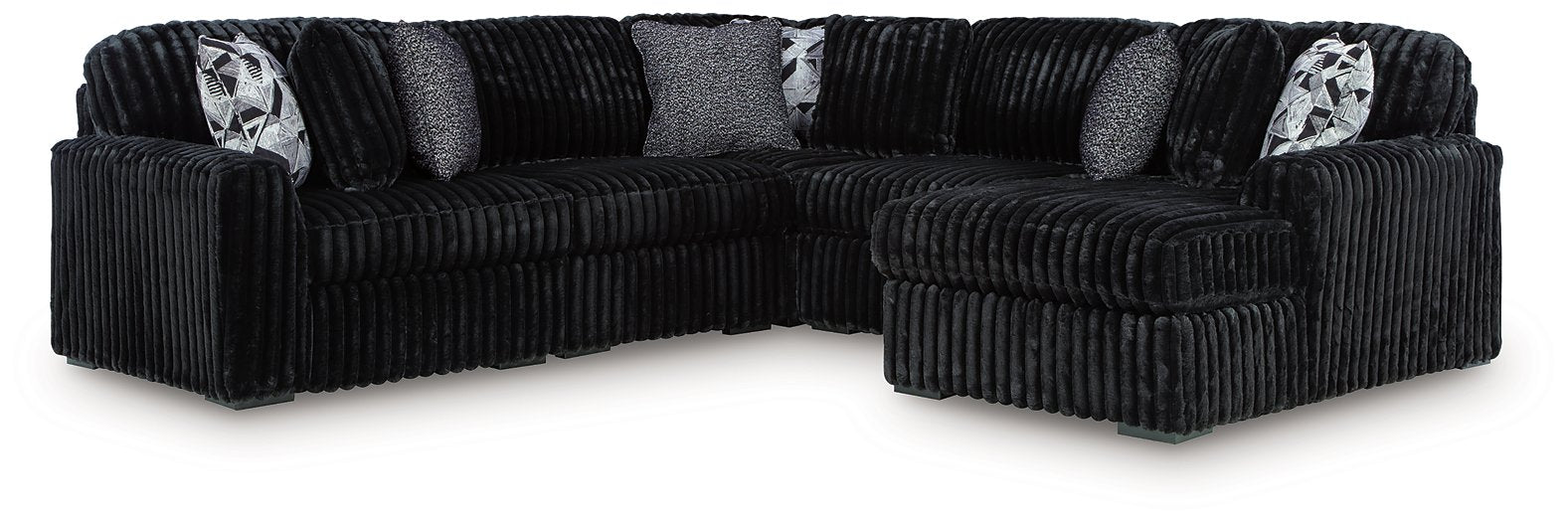 Midnight-Madness Sectional with Chaise - One & Only Furniture