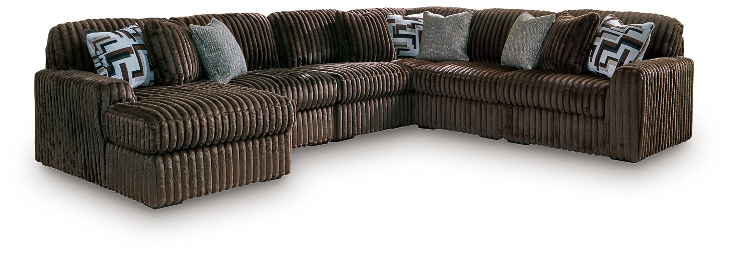 Midnight-Madness Sectional with Chaise - One & Only Furniture