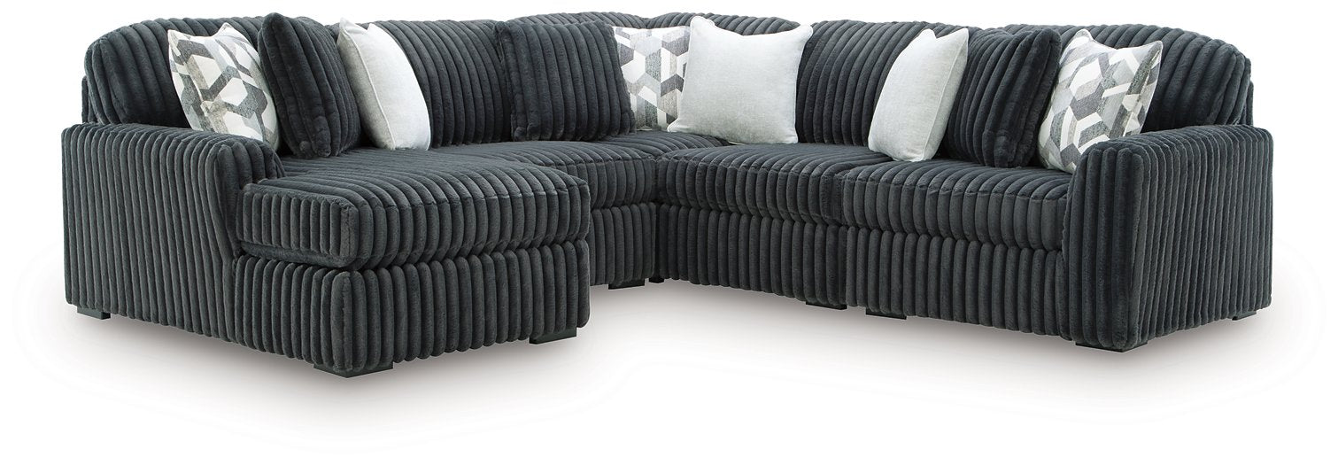 Midnight-Madness Sectional with Chaise - One & Only Furniture