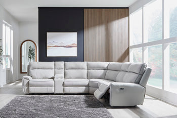 Social Pointe Reclining Sectional with Storage Consoles - One & Only Furniture