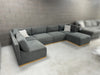 Henredon Murphy Fabric Modular Sectional with Ottoman, Gray - One & Only Furniture
