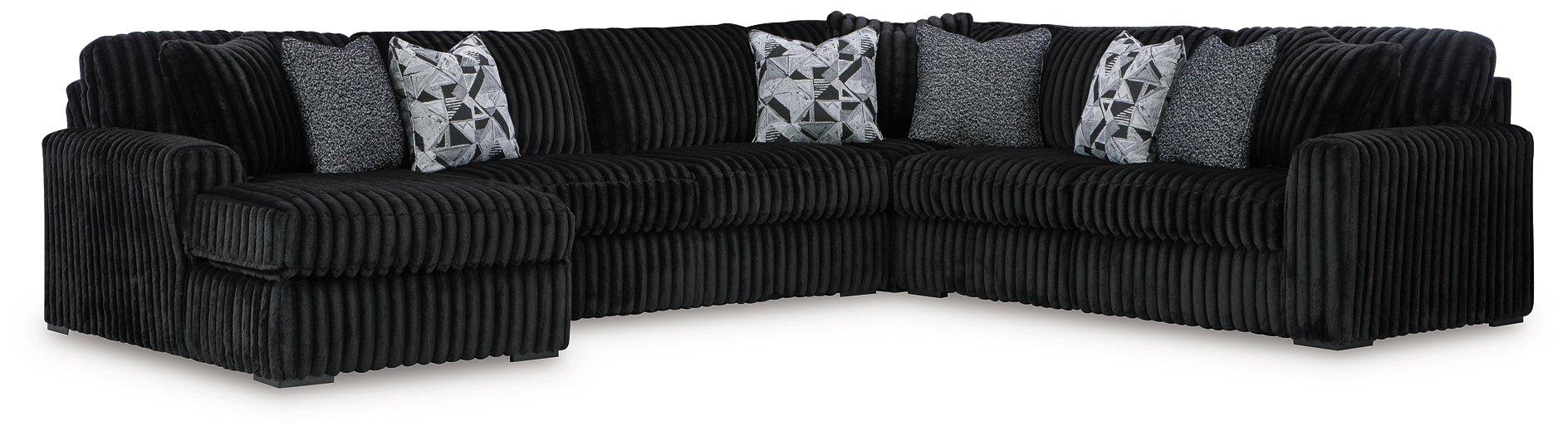 Midnight-Madness Sectional with Chaise - One & Only Furniture