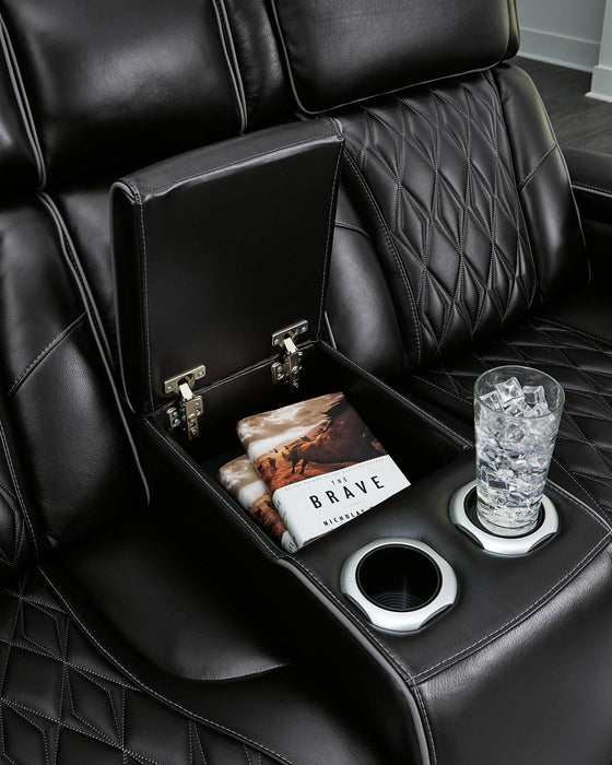 Boyington Power Reclining Loveseat with Console - One & Only Furniture