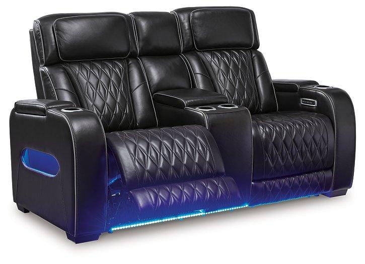 Boyington Power Reclining Loveseat with Console - One & Only Furniture