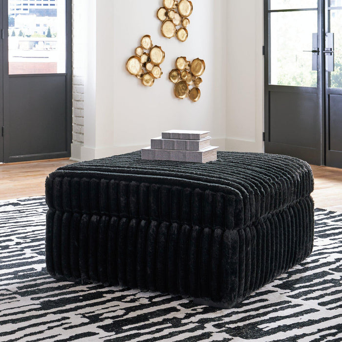 Midnight-Madness Oversized Accent Ottoman - One & Only Furniture