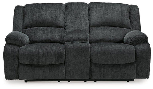 Draycoll Reclining Loveseat with Console - One & Only Furniture