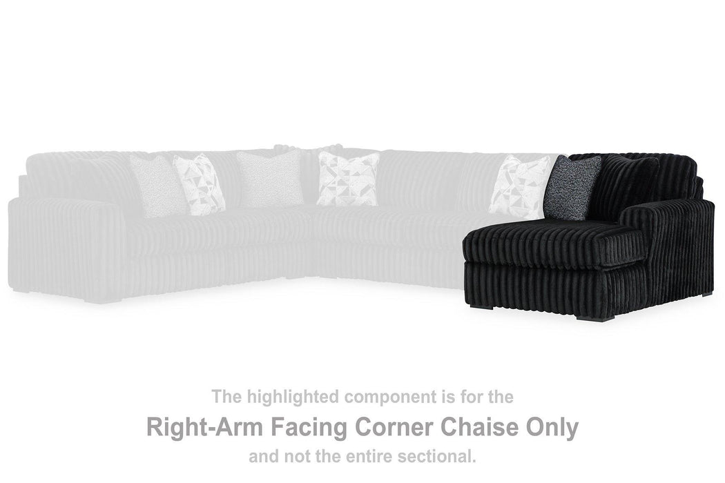 Midnight-Madness Sectional with Chaise - One & Only Furniture