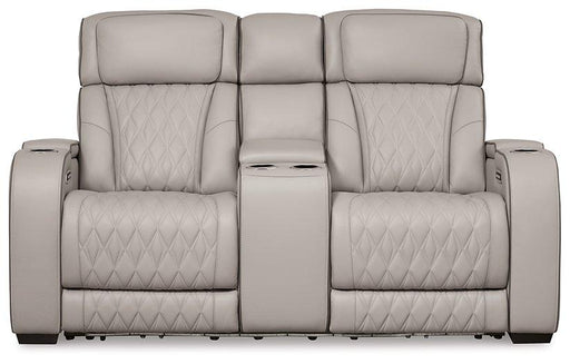 Boyington Power Reclining Loveseat with Console - One & Only Furniture
