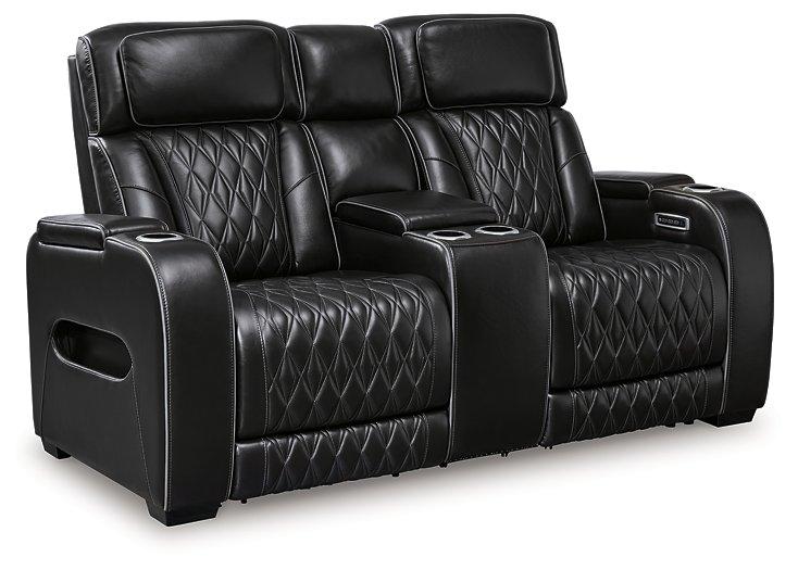 Boyington Power Reclining Loveseat with Console - One & Only Furniture