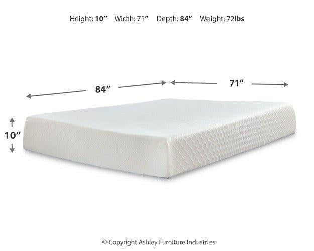 10 Inch Chime Memory Foam Mattress Set - One & Only Furniture