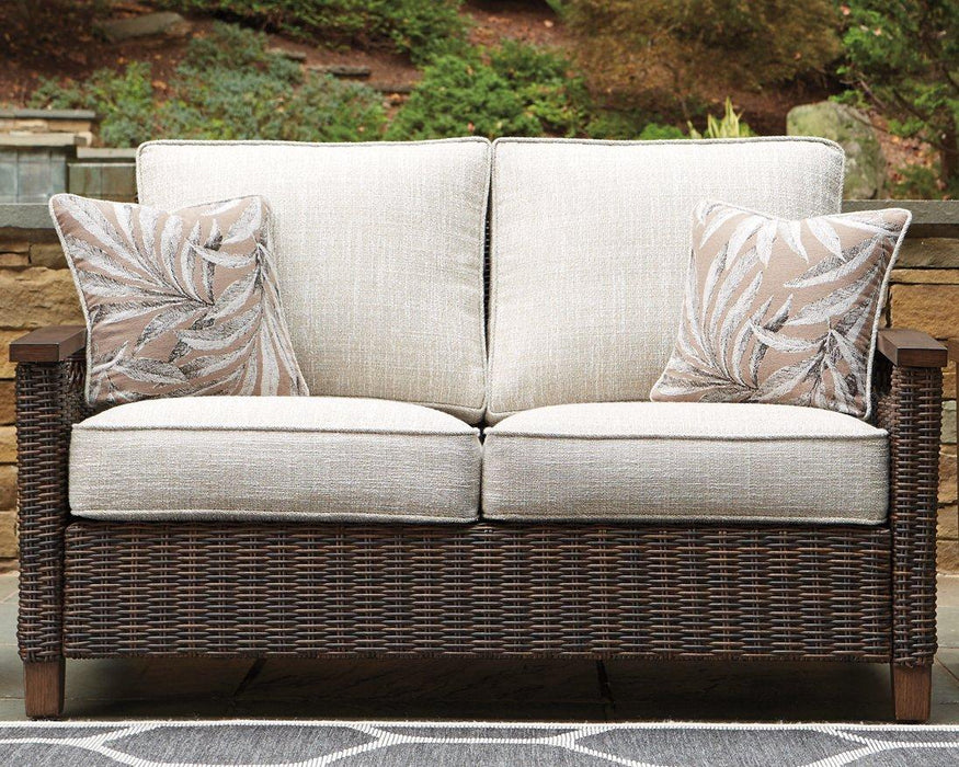 Paradise Trail Outdoor Loveseat, Lounge Chairs and Fire Pit Table - One & Only Furniture
