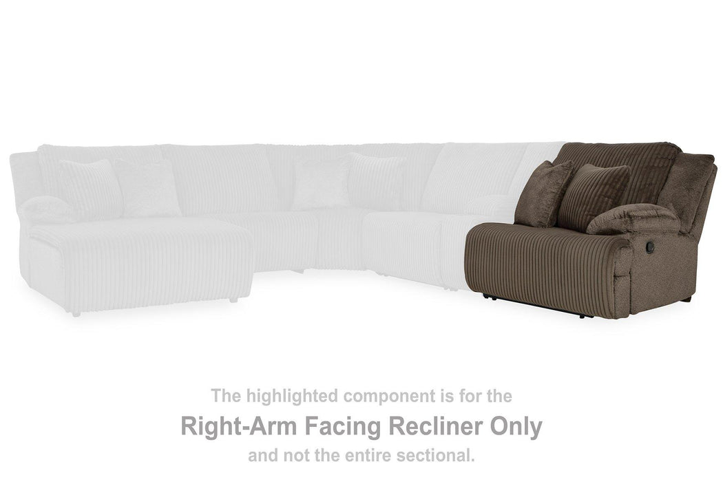 Top Tier Reclining Sectional with Chaise - One & Only Furniture