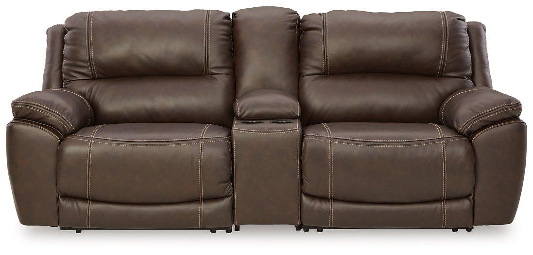Dunleith Power Reclining Loveseat with Console - One & Only Furniture