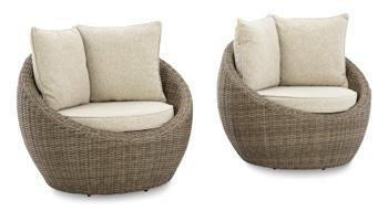 Danson Swivel Lounge with Cushion (Set of 2) - One & Only Furniture
