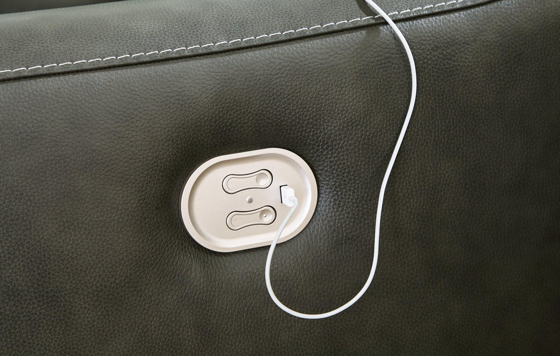 Center Line Power Reclining Sectional Loveseat - One & Only Furniture