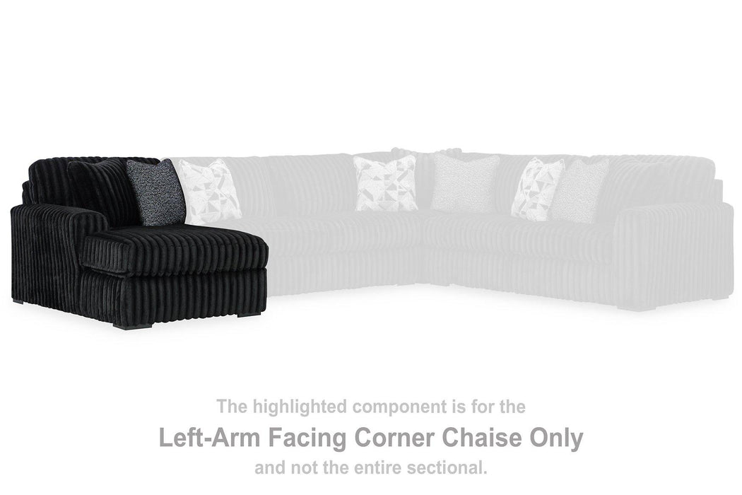 Midnight-Madness Sectional with Chaise - One & Only Furniture