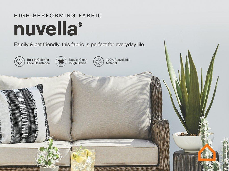 Visola Outdoor Sofa and Loveseat Set - One & Only Furniture