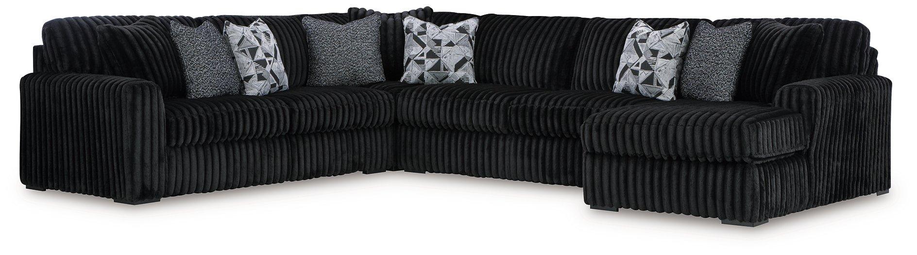 Midnight-Madness Sectional with Chaise - One & Only Furniture