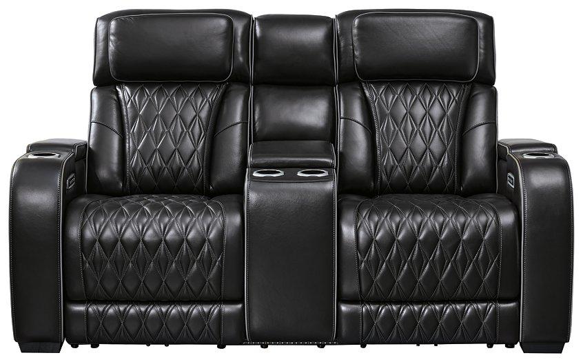 Boyington Power Reclining Loveseat with Console - One & Only Furniture