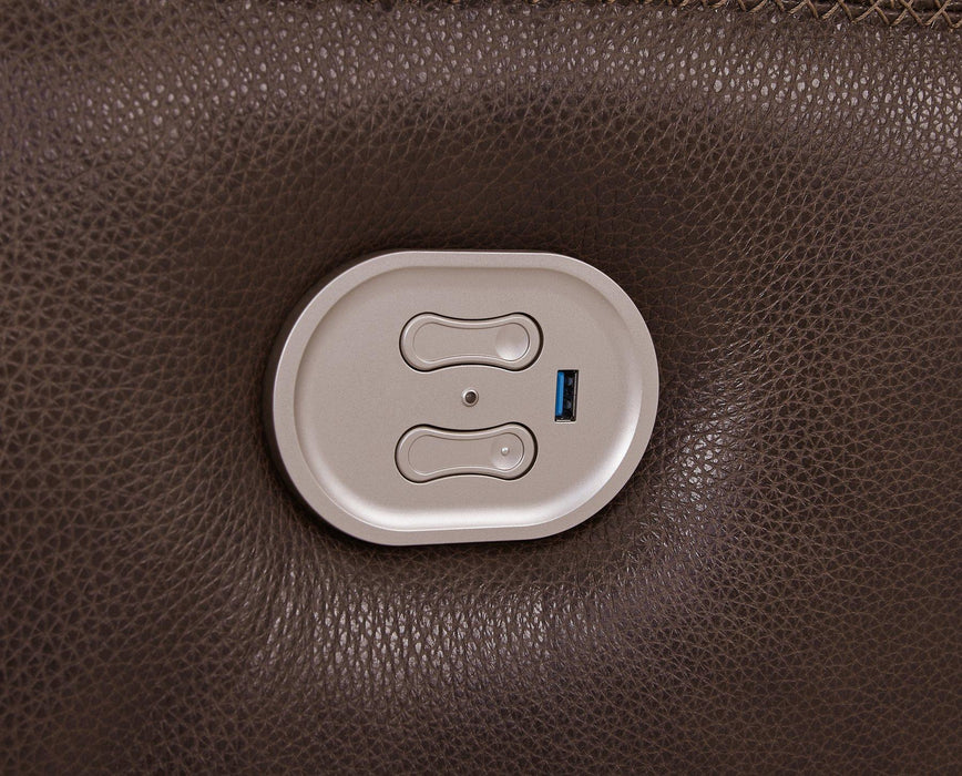 Alessandro Power Reclining Loveseat with Console - One & Only Furniture